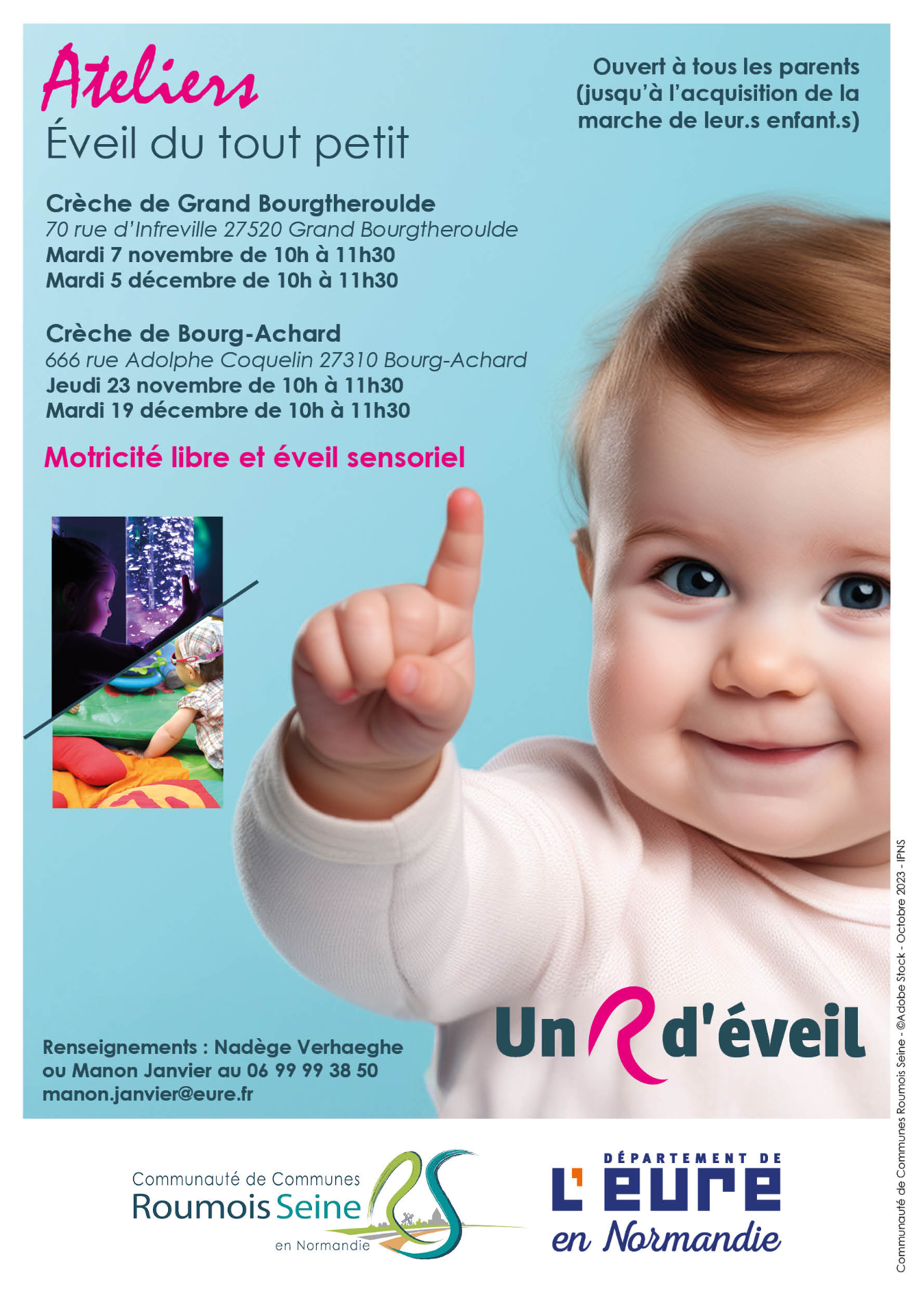 Affiche ateliers éveil du tout petit